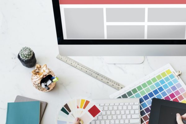 Web Design Template Copy Space Concept